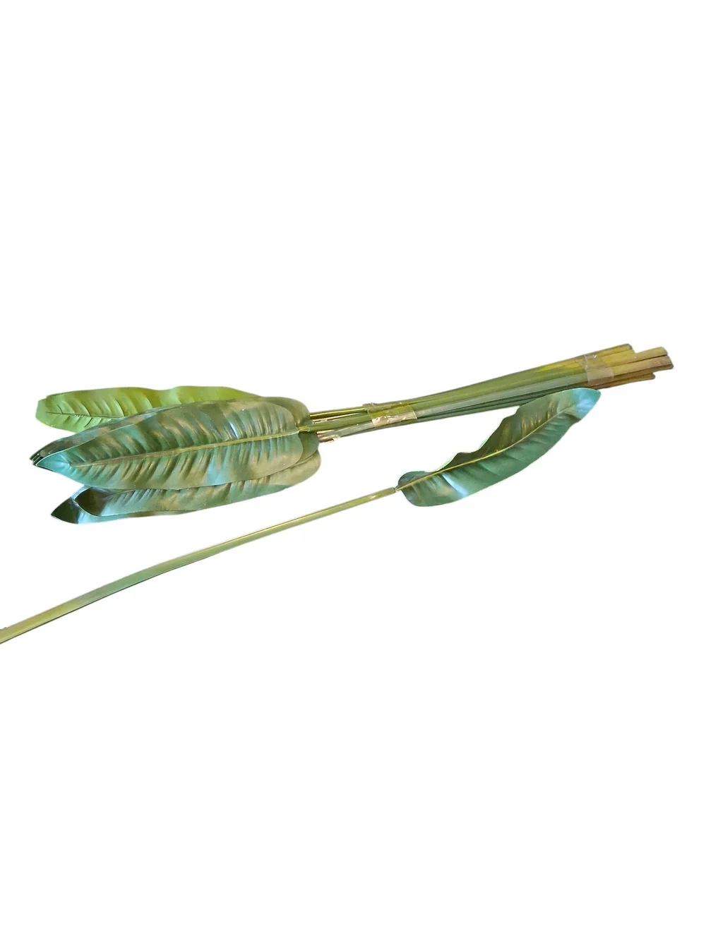 12pc Faux Bird of Paradise Leaf Stems 46